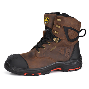 Schlupfbeständige Arbeitsstiefel S7 Wasserdichte Sicherheitsstiefel für Männer M-8580 Brown