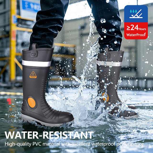 S5 Stahlzehen PVC-Stiefel wasserdicht W-6055 Aqua Guarder