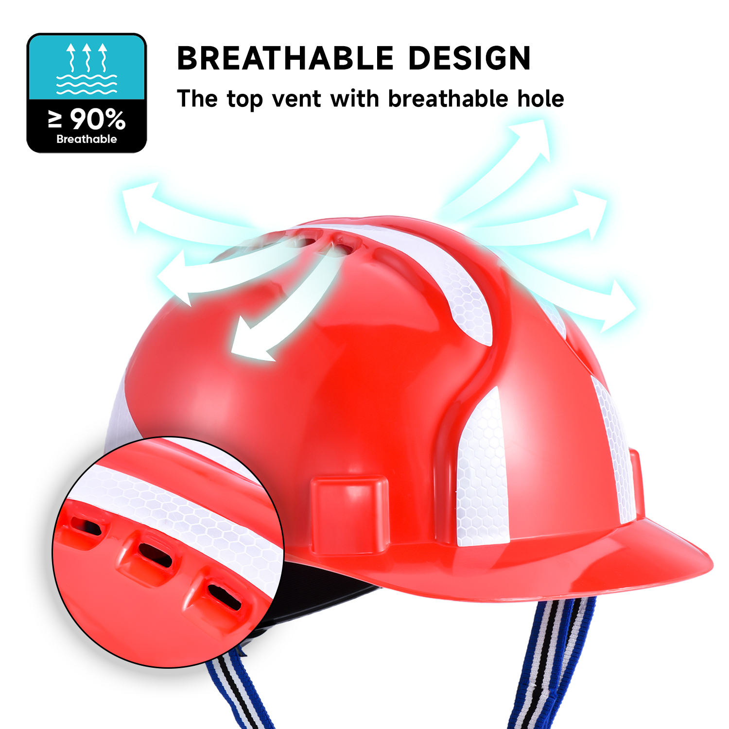 Roter Sicherheitshelm für den Bau W-036