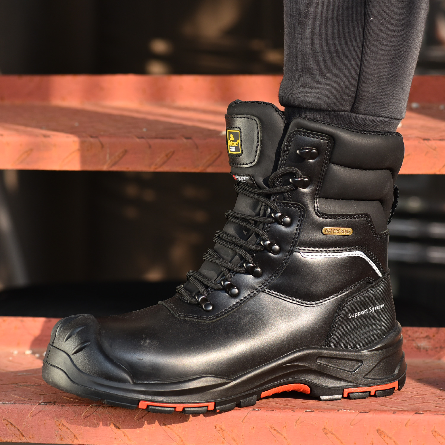 CSA-zertifizierte wasserdichte Winter-Sicherheitsstiefel | 3M isolierte Arbeitsstiefel mit Zehenschutz aus Verbundwerkstoff H-9552BK