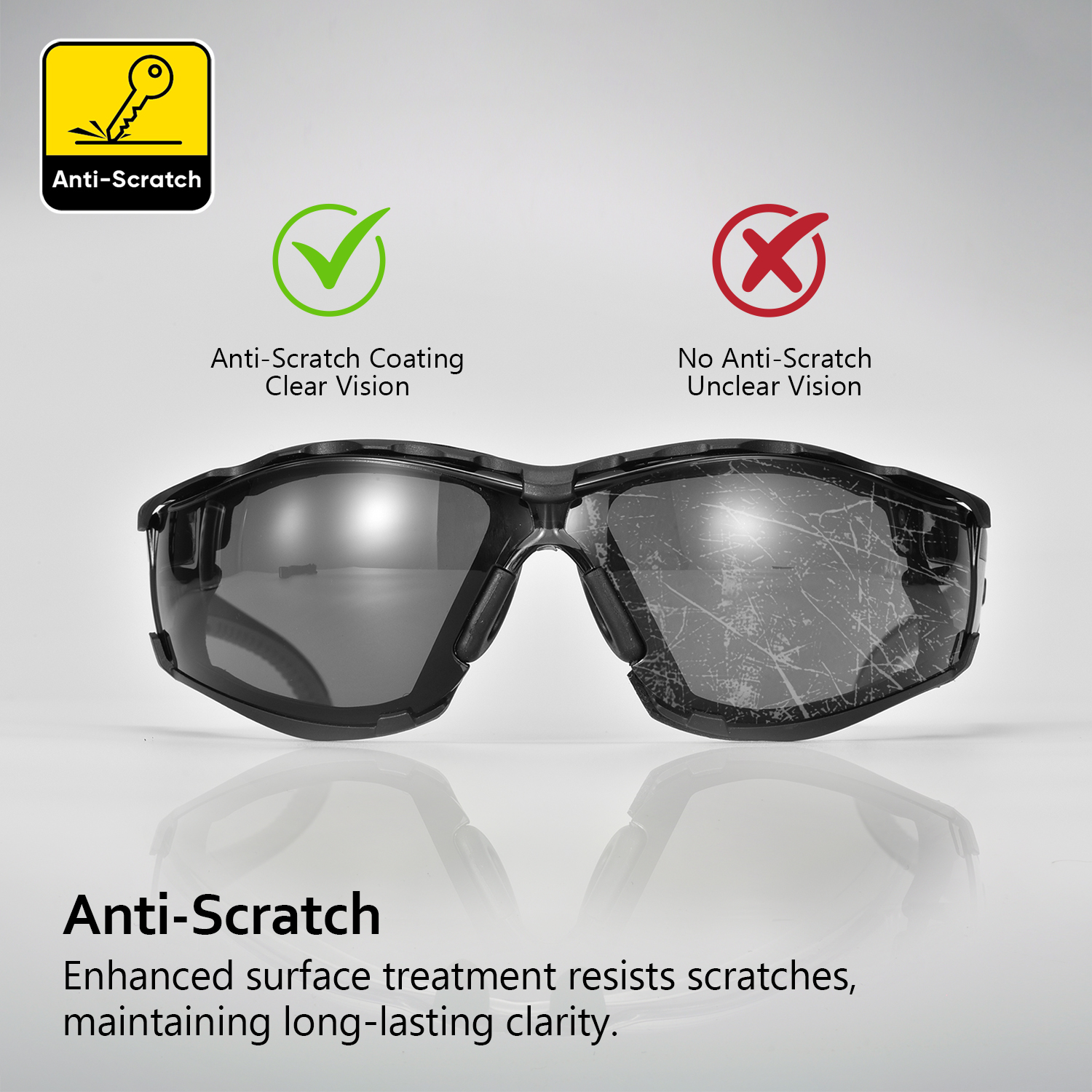 Bereitete Schutzsicherheitsbrille für Frauen SG037 Schwarz