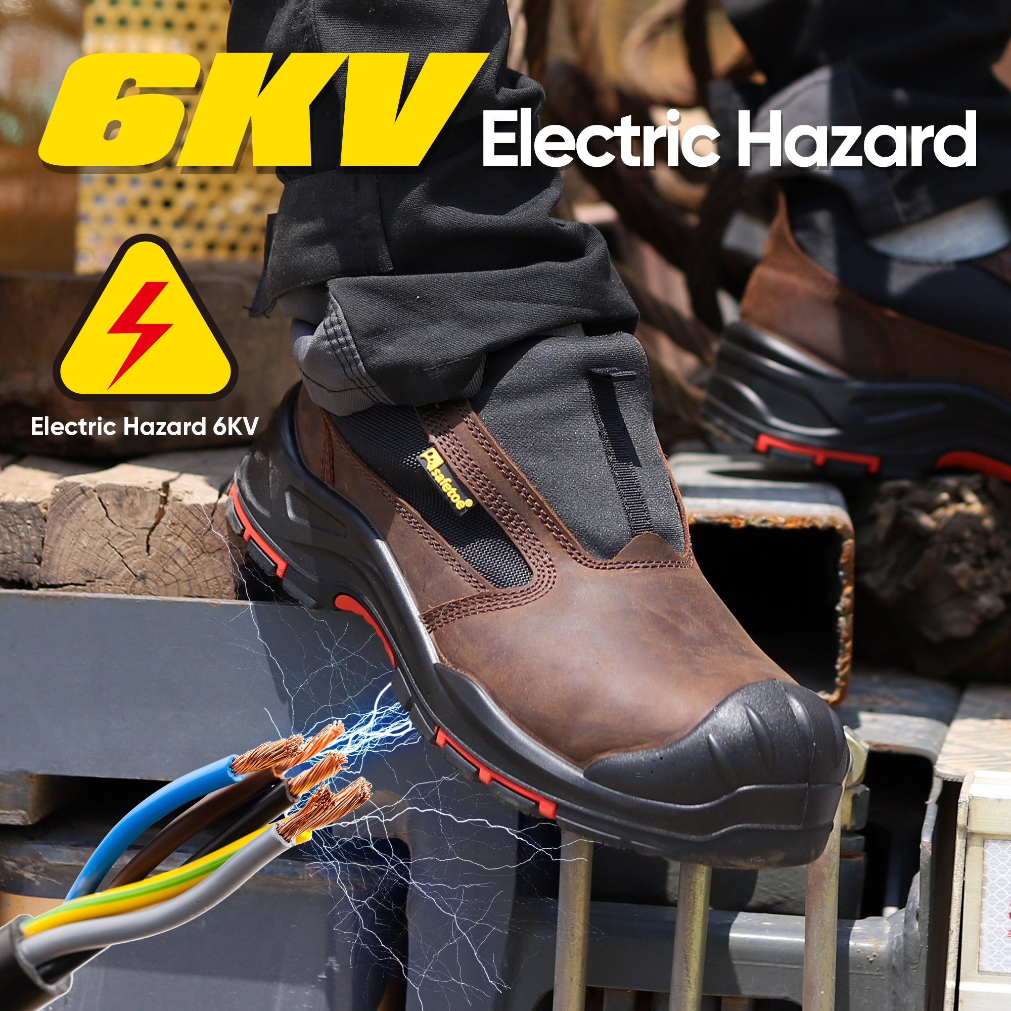 Superior Oil & Slip Resistant Metall Free Safety Work Schuhe L-7525
