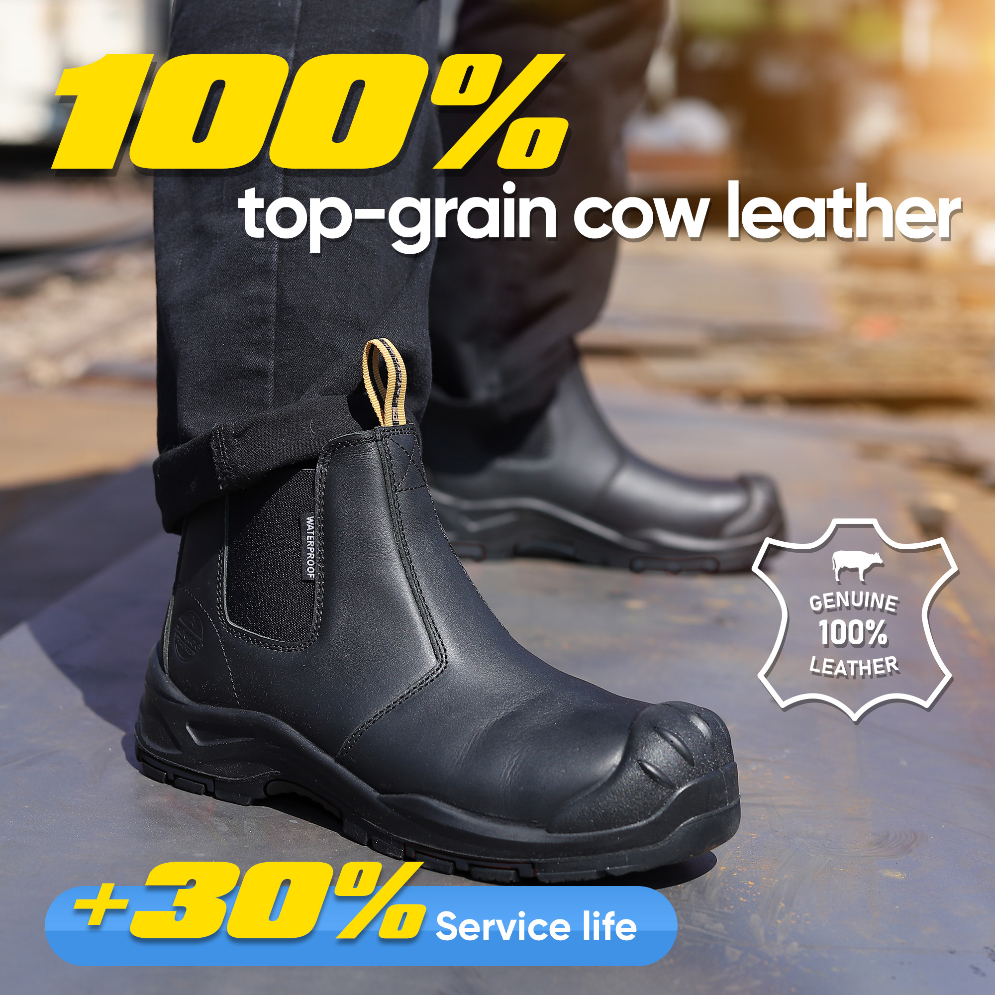 Chelsea Work Boots Industrial Safety Schuhe Chelsea Design Sicherheitsstiefel M-8025NB BKOC