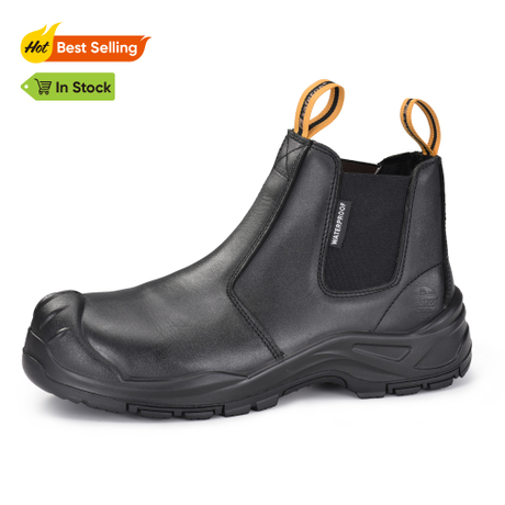 Wasserdichte Chelsea-Arbeitsstiefel mit Verbundkappe für den Bergbau M-8025NB-BKOC