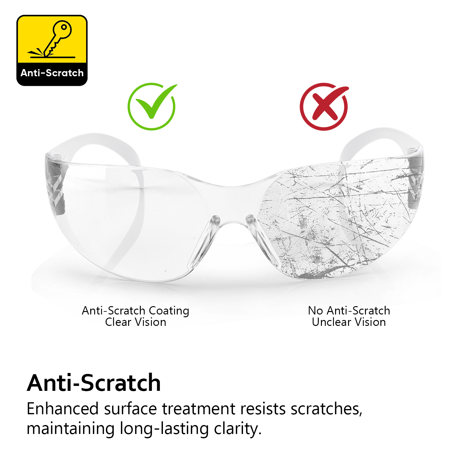 FEEFE VERSCHAFT ANSI Z87 zugelassene Sicherheitsbrille SG001