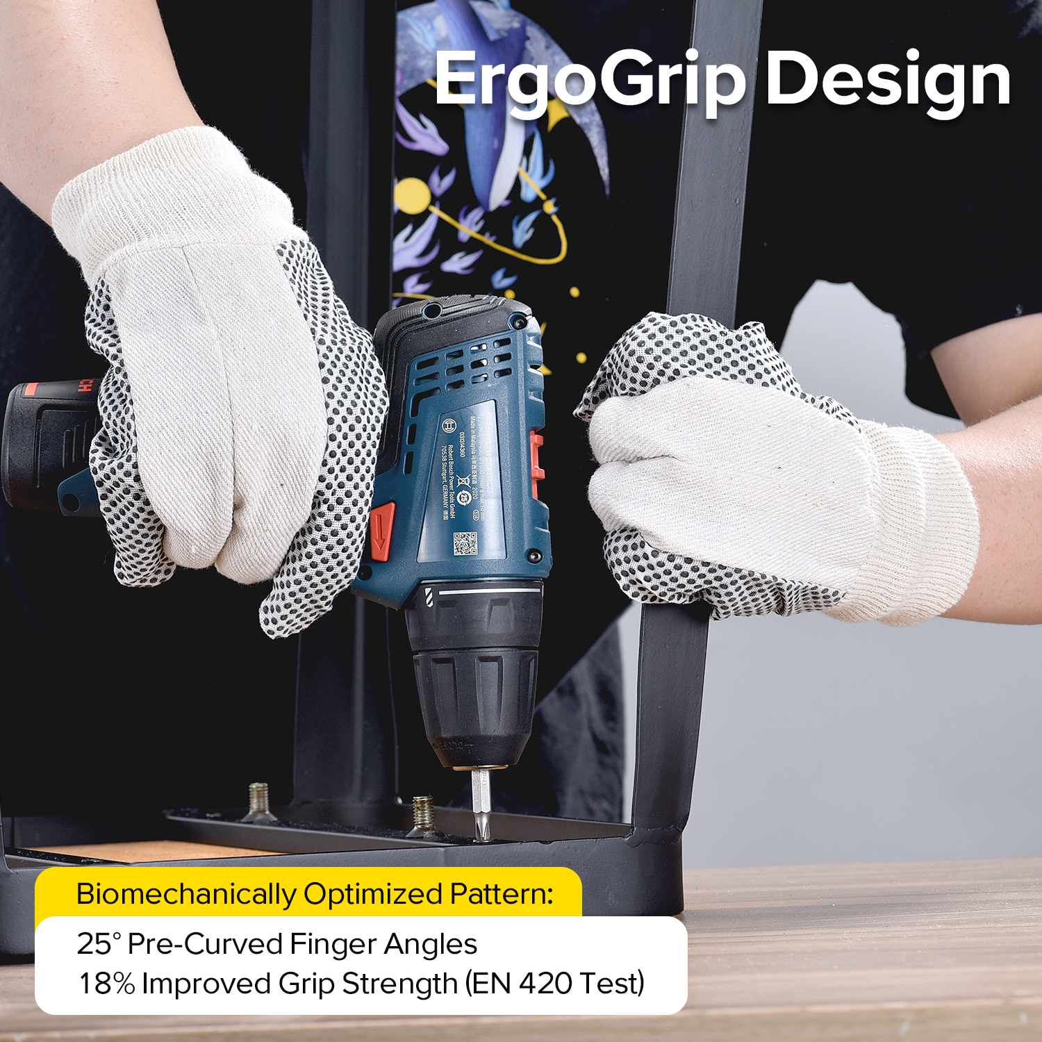 PVC-gepunktete Arbeitsschutzhandschuhe FL-5519A