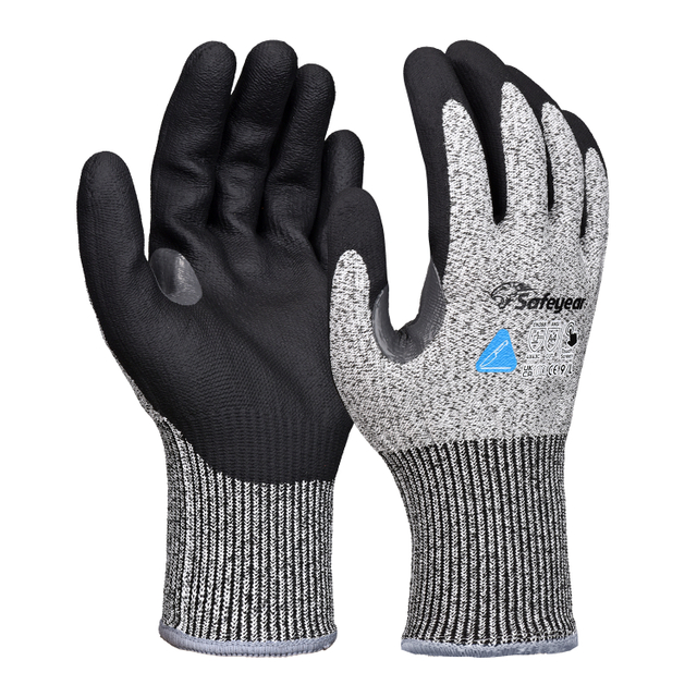 Bauarbeiten Handschuhe schneiden resistente Sicherheitsarbeit Handschuhe PD8045 Schwarz