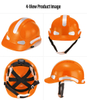 Belüfteter Warnschutzhelm mit reflektierenden Streifen