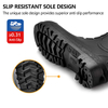 Wasserdichte Gummi-Gummi-Stiefel W-6038 Schwarz