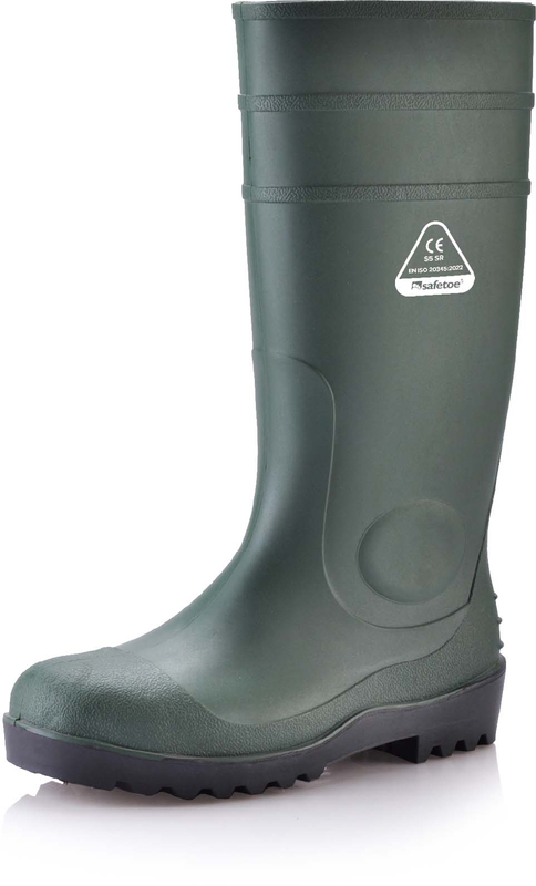 Wasserdichte PVC-Sicherheitsstiefel W-6037 Grün