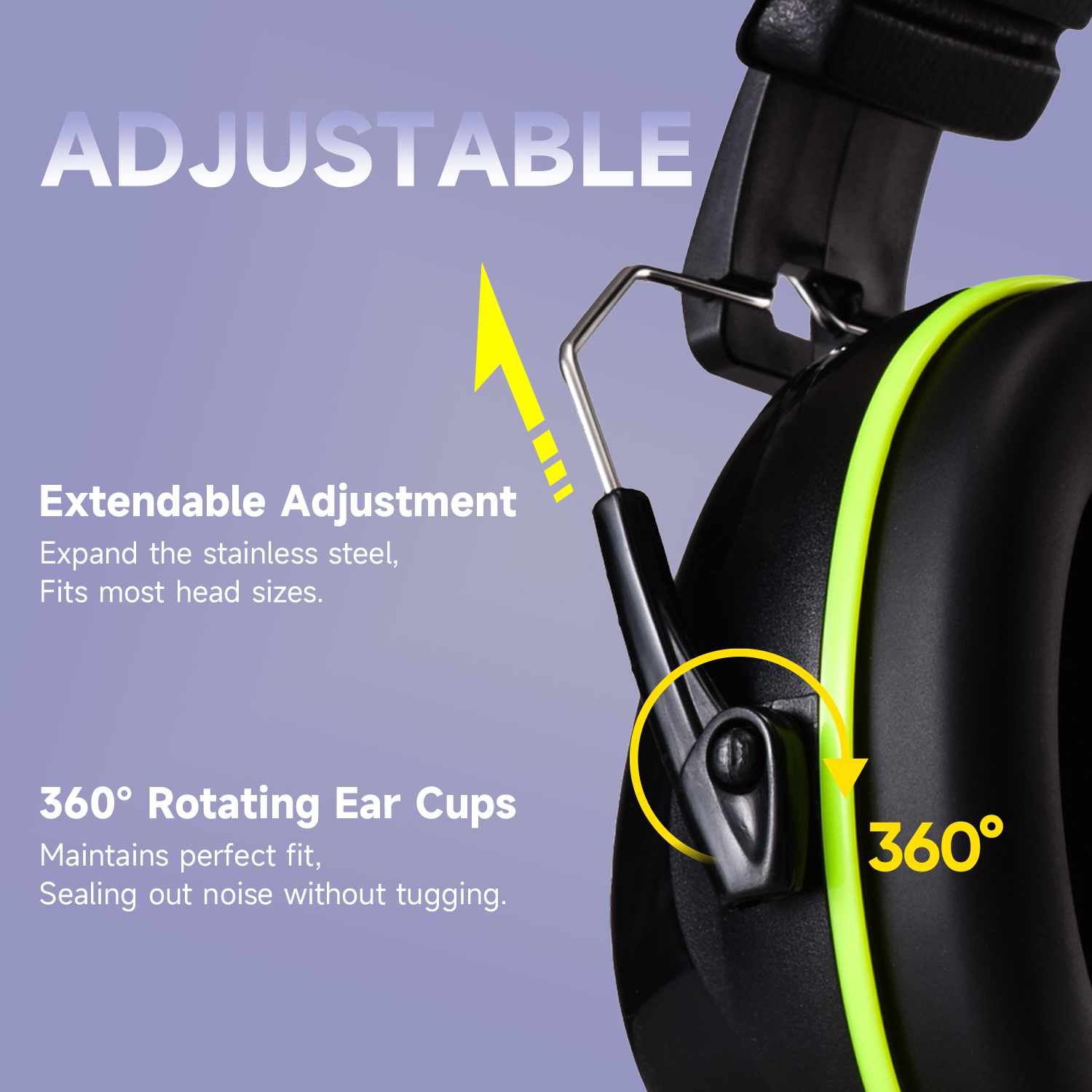 ABS Hörschutz Ohrmuffs Schutzohrmuffs Bereit fm-1b grün