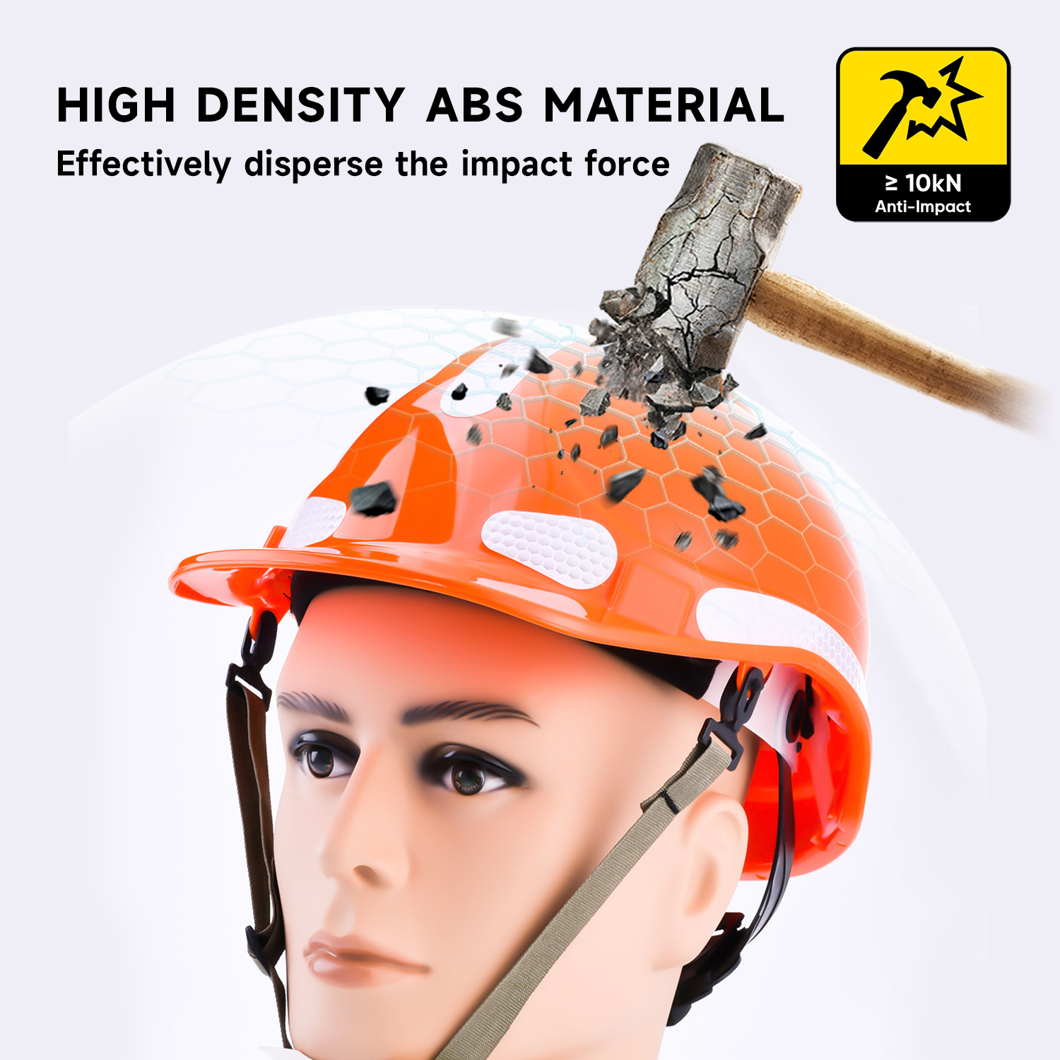 Einstellbare Rotationsknopf-Arbeit Helme W-018 Orange