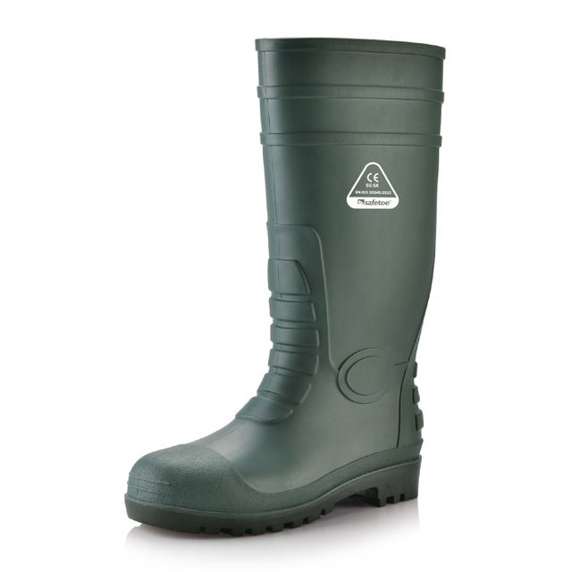 PVC-Kaugummi-Regenstiefel W-6038 Grün