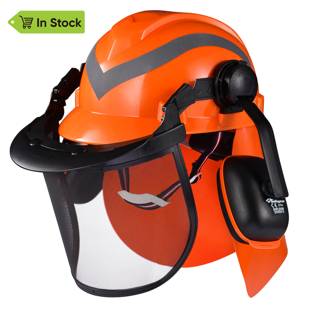 Waldhelme mit Gesichtsschild M-5009 Orange