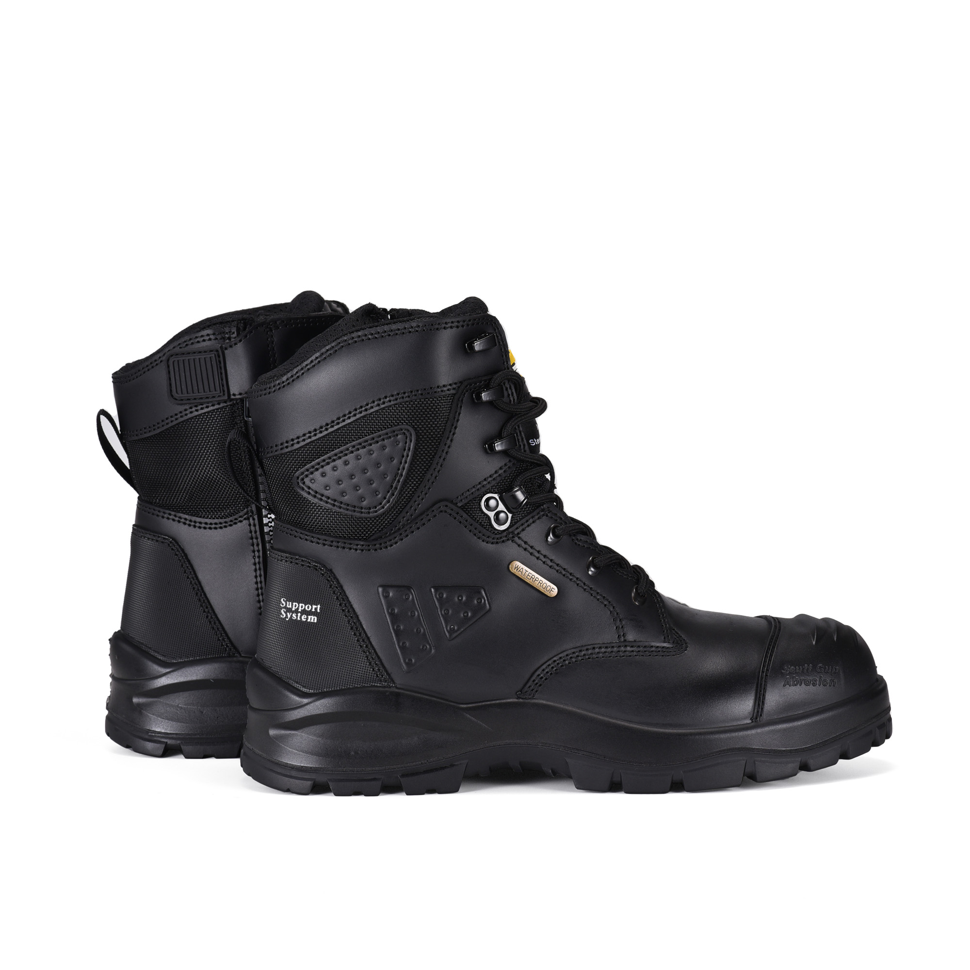 Bergbausicherheitsstiefel Verbundzehen wasserdichte Membran M-8580 Schwarz