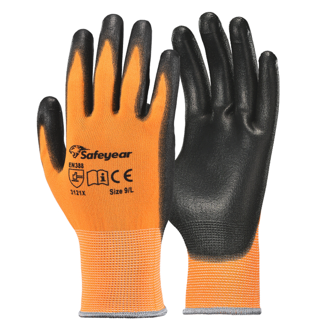 PU beschichtete Hochleistungshandschuhe PN8003 Orange