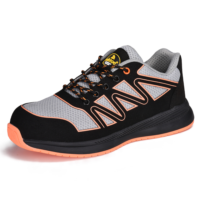 Leichte und atmungsaktive Sicherheitsschuhe aus Nylongewebe L-7537 Orange