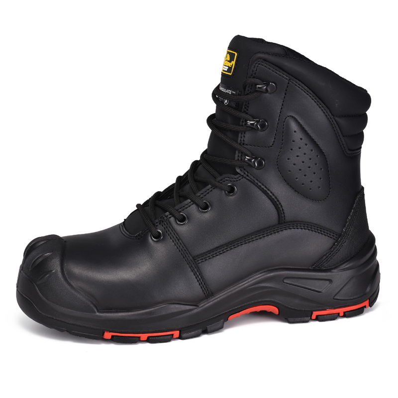 Zusammengesetzte Zehen wasserbeständige Hochleistungsstiefel H-9537 Schwarz