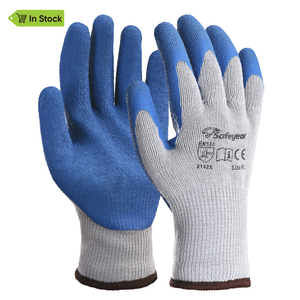 Latexbeschichtete Sicherheitsarbeitshandschuhe LY-3013 Blau