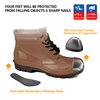 Niedrige Herren-Regenstiefel W-6050 Braun SteelGuarder