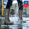 CE-geprüfte S5-Sicherheitsgummistiefel – robuste, wasserdichte PVC-Industriestiefel W-6037 Black AquaPioneer