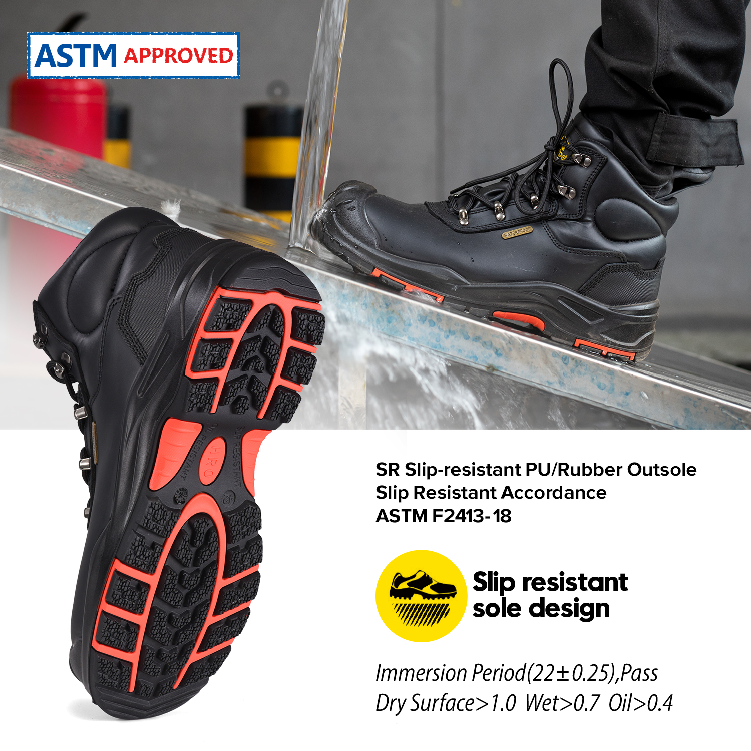 Wasserabweisende Hochleistungs-Arbeitsstiefel mit zusammengesetzter Zehenpartie (M-8565)