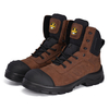 Hochwertiges Zip-Design Nubuck Cow Leatther Bauarbeit Stiefel M-8578 Brown
