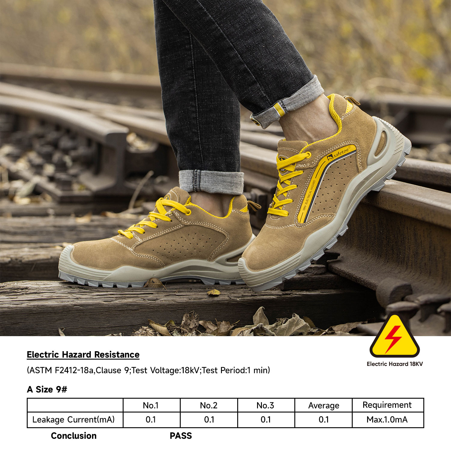 EH bewertete Schuhe Anti Electric Isolierdielektrische Sicherheitsschuhe Männer Männer