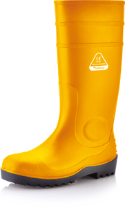 Robuste Regenstiefel mit Stahlkappe W-6037 Gelb