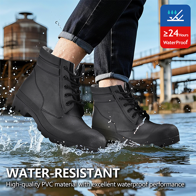PVC Wellington Stiefel W-6050 Schwarz