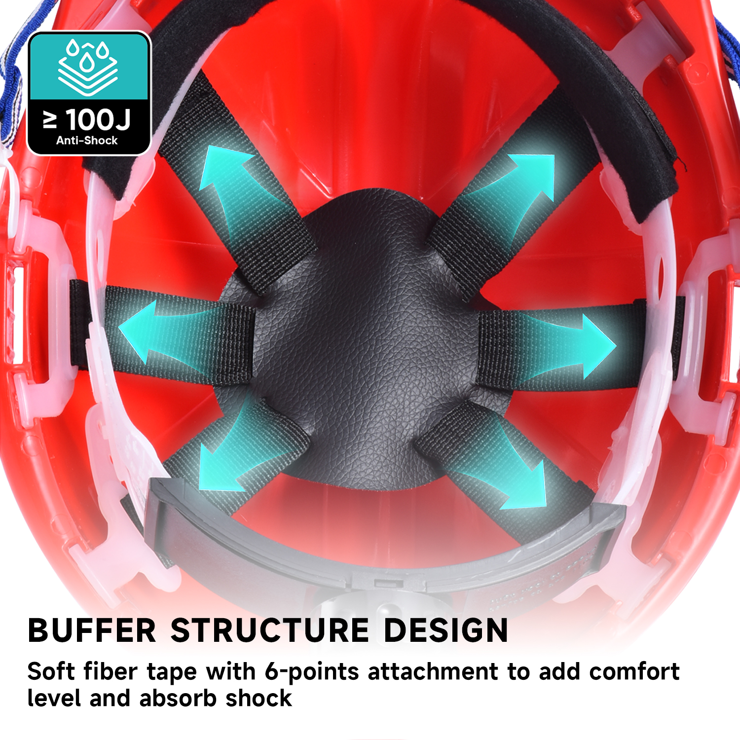 Roter Sicherheitshelm für den Bau W-036