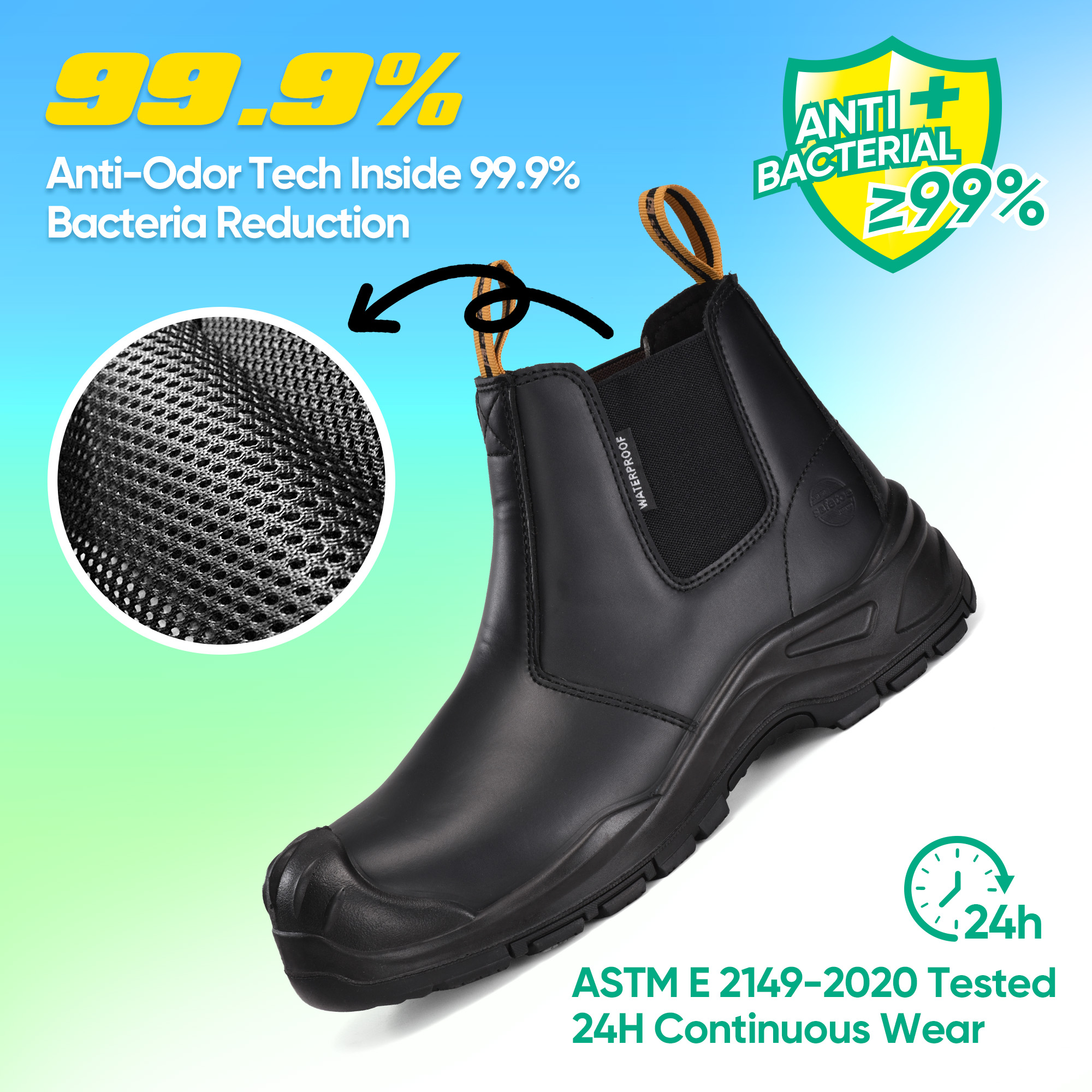 Chelsea Work Boots Industrial Safety Schuhe Chelsea Design Sicherheitsstiefel M-8025NB BKOC