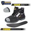 Vortigard ™ Edelstahlzehen Standort Schwarzer Schutz Arbeitsstiefel M-8027