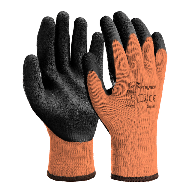 Latexbeschichtete Sicherheitsarbeitshandschuhe LY-3013 Orange