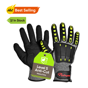 HDPE -Schnittpegelhandschuhe Schutzarbeit Handschuhe TPR9004 Grün