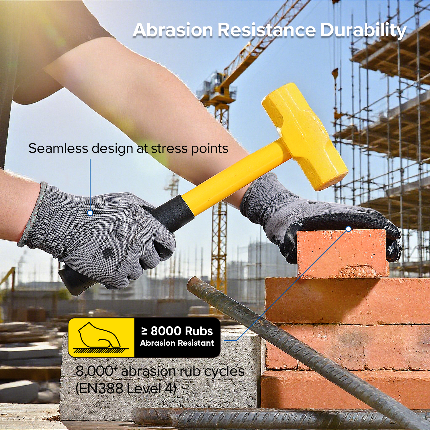 Touchscreen-Arbeitshandschuhe mit Nitrilschaumbeschichtung N1552 Guarder Max