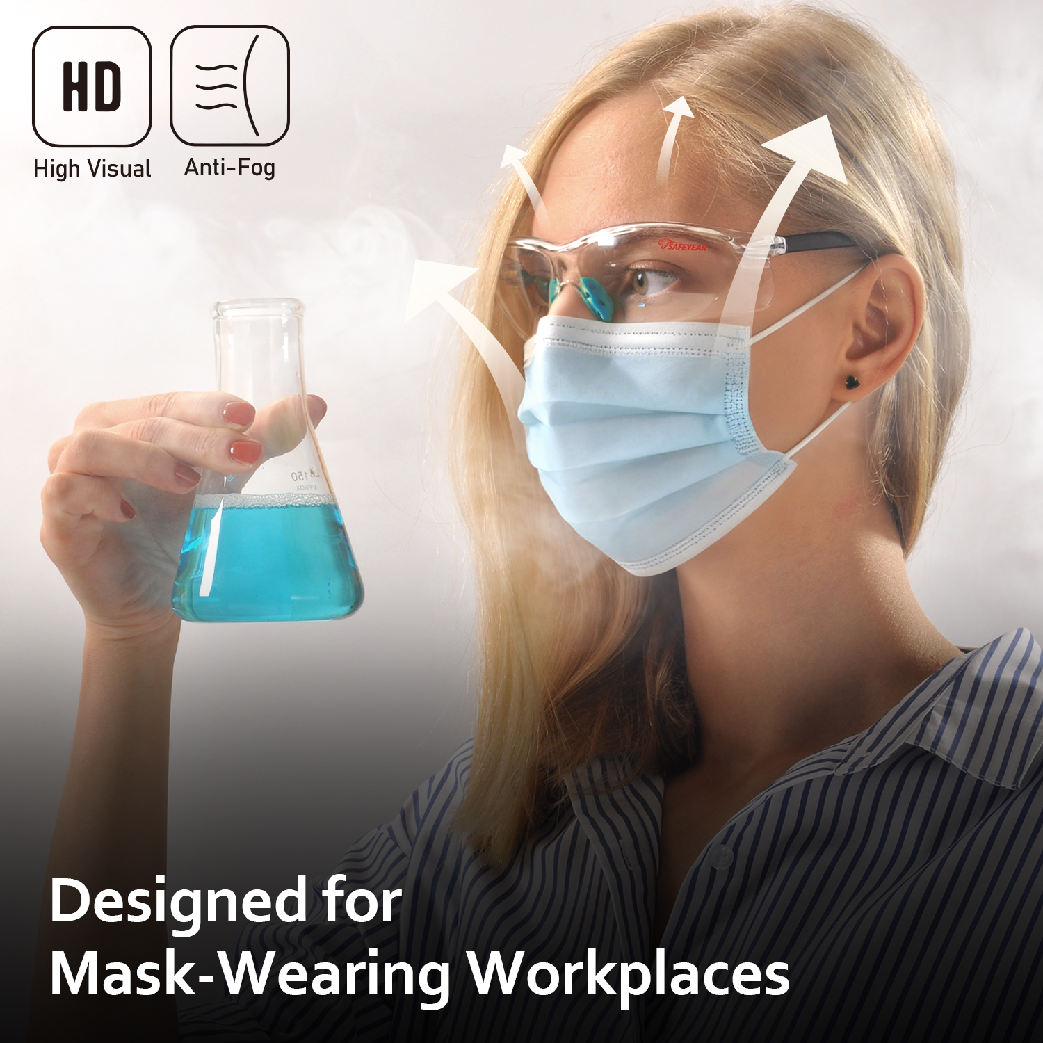 Schutzbrille CE EN166 UV400 Arbeitsschutzbrille SG003 Blau