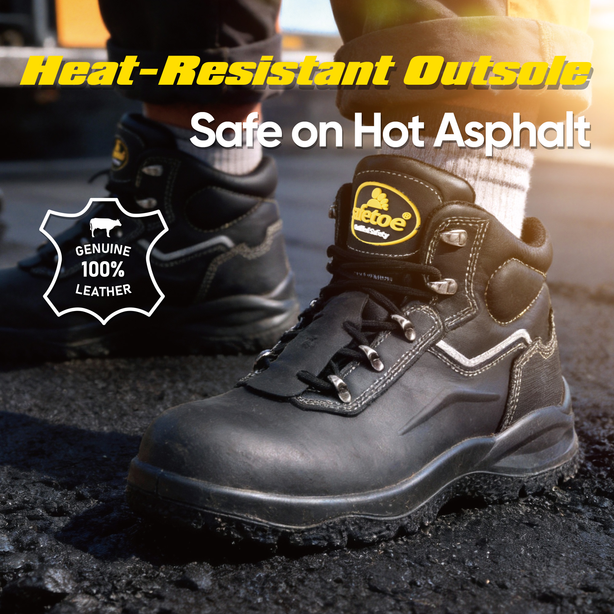 Sicherheitsstiefel für Asphaltpflaster mit 300℃ hitzebeständiger Außensohle | M-8565PV