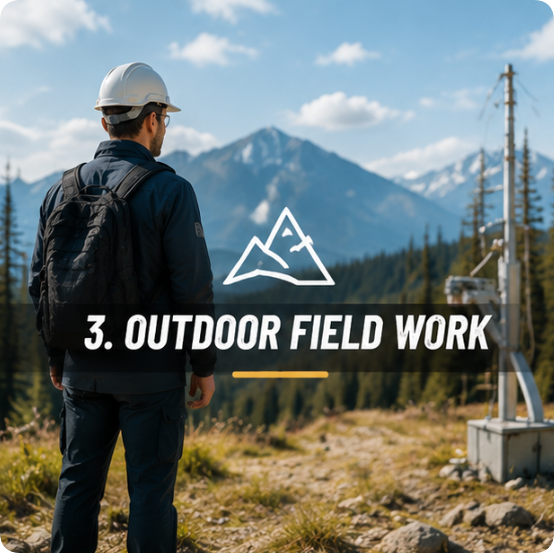 Feldarbeit im Freien