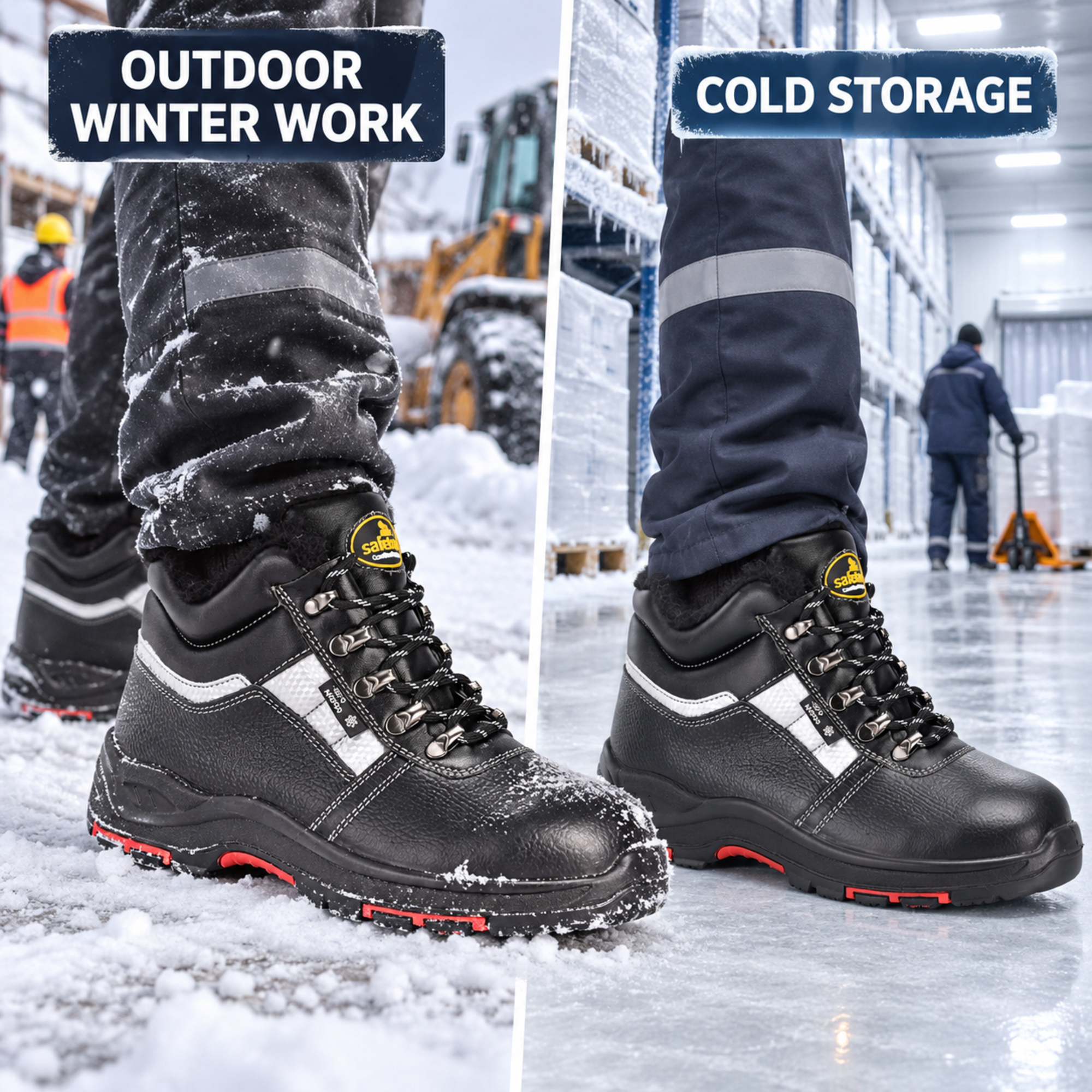 Isolierte Winter-Sicherheitsstiefel mit warmem Wollfutter | M-8027 IceShield