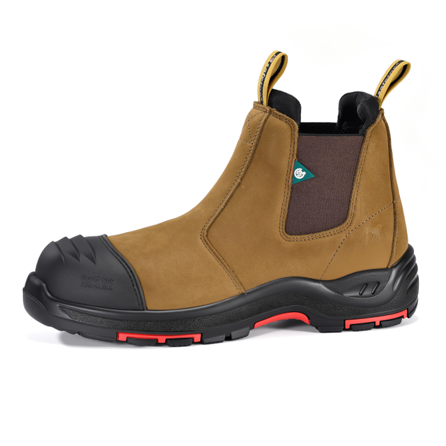 CSA EH Composite Toe Chelsea Sicherheitsstiefel | Metallfreie Arbeitsstiefel aus Leder M-8025NB