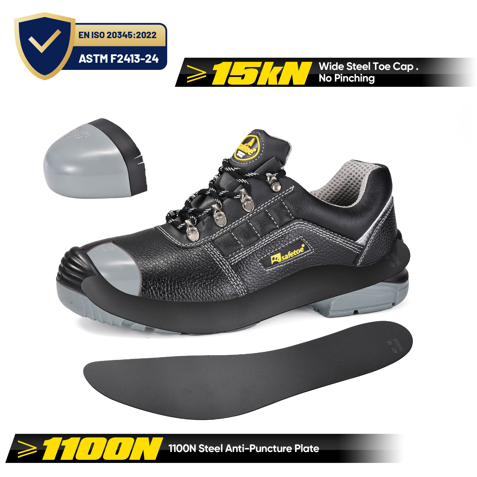 Leichte S3-Konstruktionssicherheitsschuhe mit Stahlkappe | L-7163 WorkShield Pro