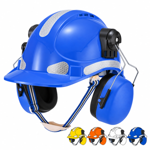 Bauschutzhelm mit Ohrenschützern W-018EM