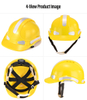 Belüfteter Warnschutzhelm mit reflektierenden Streifen