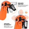 Schutzhelm mit Gesichtsschutz und Ohrenschützer M-5017 Orange