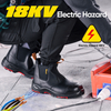 Schwarze Chelsea-Arbeitsstiefel zum Hineinschlüpfen mit Composite-Zehen- und Kevlar-Schutz | M-8025NBK