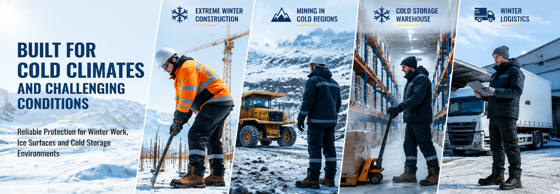 Winter-Sicherheitsstiefel f&uuml;r Arbeiten bei kaltem Wetter, speziell f&uuml;r Arbeiter in extremen Winter-, Bergbau-, K&uuml;hllager- und Logistikumgebungen