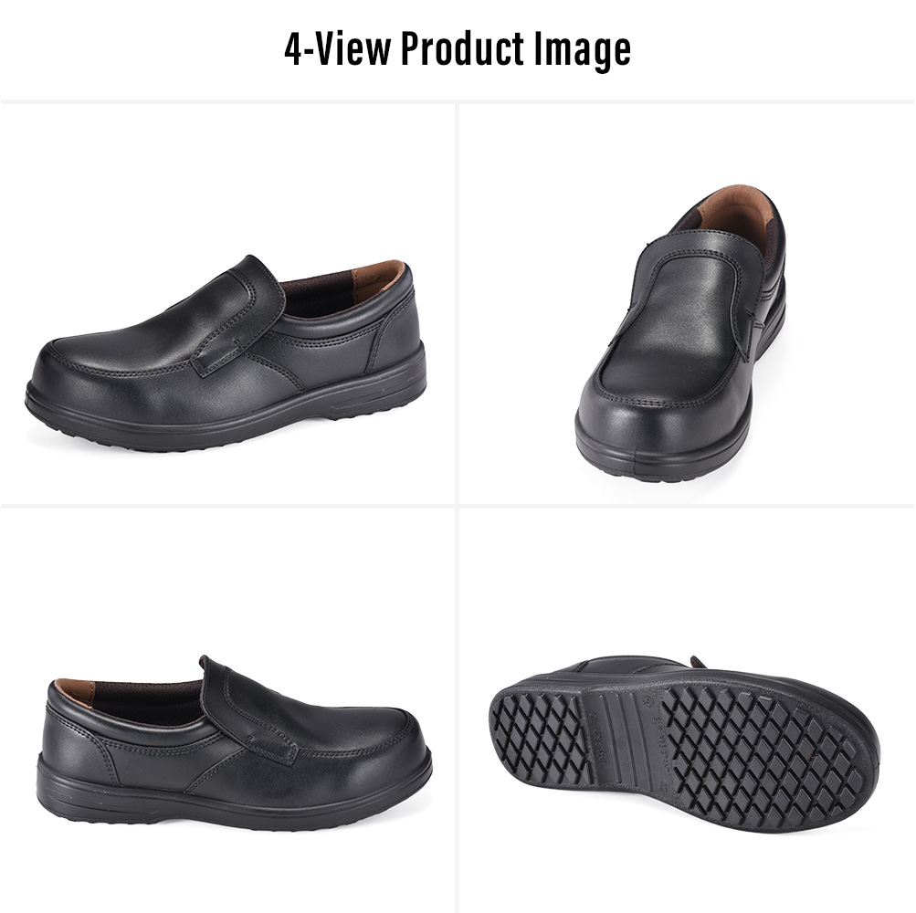 Slip-On-Sicherheitsschuhe für Führungskräfte und Manager mit Verbundzehen- und Kevlar-Schutz | L-7610