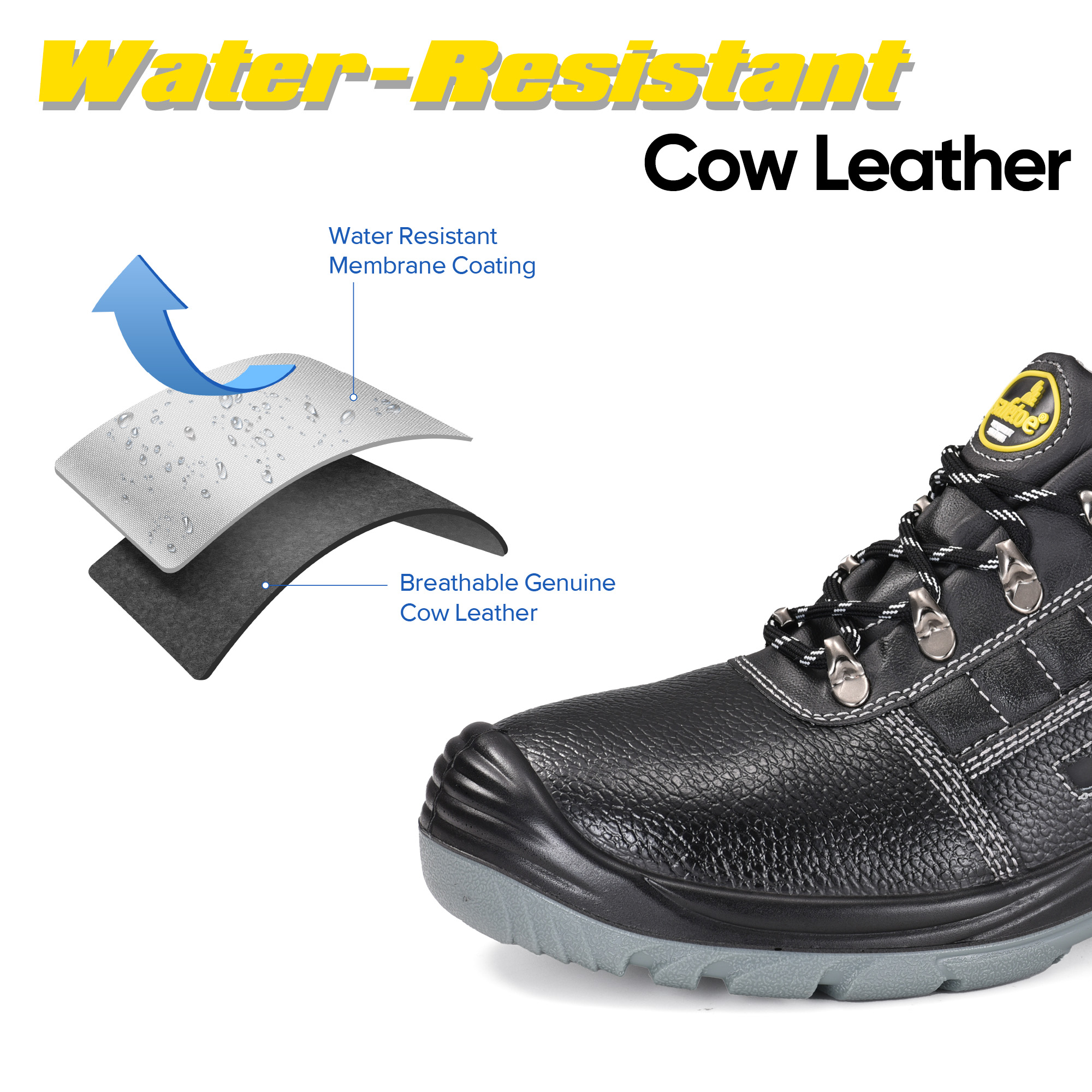 Leichte S3-Konstruktionssicherheitsschuhe mit Stahlkappe | L-7163 WorkShield Pro