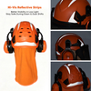 Schutzhelm mit Gesichtsschutz und Ohrenschützer M-5017 Orange
